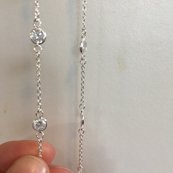 Sterling Silver and Diamond Cara Necklace - Picture 5 of 6